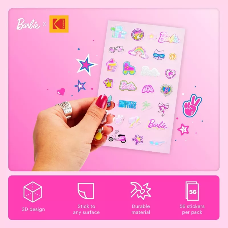 Kodak x Barbie set de pegatinas decorativas, más de 50 pegatinas (RODB2X3SCAM)