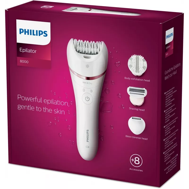 Philips 8000 Series depiladora BRE735/00 depiladora en húmedo y en seco