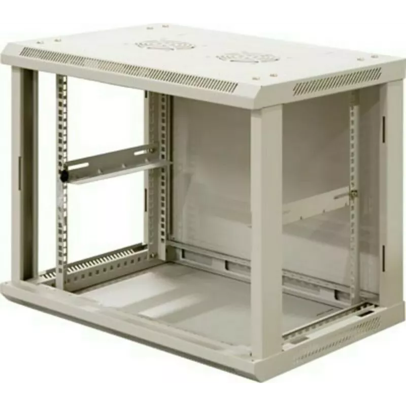 DSIT DS6406W armario de servidor de pared 6U con puerta de cristal, blanco, 600 x 450 x 367 mm