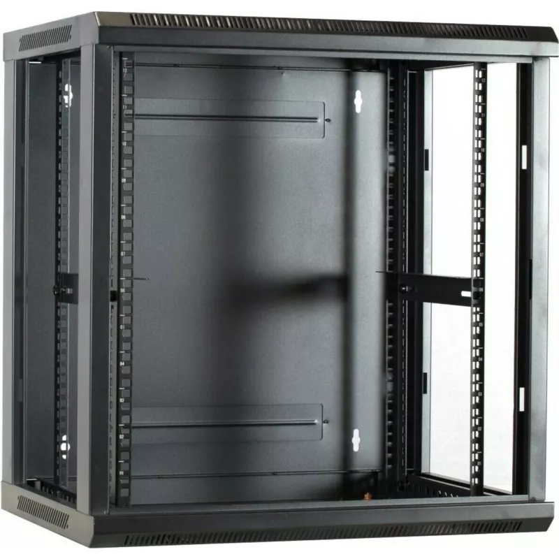 DSIT armario de servidor de pared 12U con puerta de cristal 600x450x634 mm
