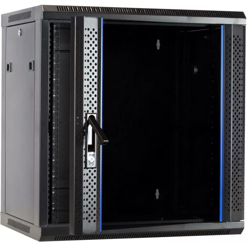 DSIT armario de servidor de pared 12U con puerta de cristal 600x450x634 mm