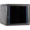 DSIT DS6609 armario de servidor de pared 9U con puerta de cristal, 600x600x501 mm, negro