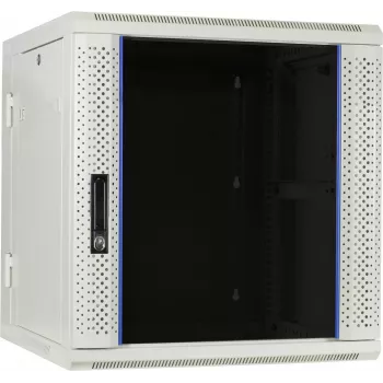 DSIT armario de servidor de pared reversible 12U con puerta de cristal, blanco, 600x600x635 mm