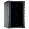 DSIT armario de servidor de pared 18U con puerta de cristal templado, 600x600x900 mm, negro