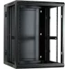 DSIT armario de servidor de pared 15U con puerta de cristal y laterales perforados, 600x600x770 mm, negro