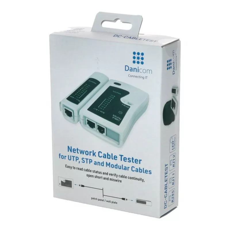 DSIT comprobador de cables de red para RJ11 RJ12 RJ45 ISDN Cat5 Cat5e Cat6 Cat6a UTP STP con indicador LED