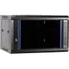 DSIT DS6404 armario de servidor de pared 4U con puerta de cristal, 600x450x280 mm, negro