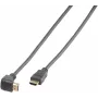 Vivanco cable HDMI de alta velocidad con Ethernet, ángulo de 90 grados, 1,5 m, negro (VVVHDMI30M1M90K)