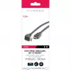 Vivanco cable HDMI de alta velocidad con Ethernet, ángulo de 90 grados, 1,5 m, negro (VVVHDMI30M1M90K)