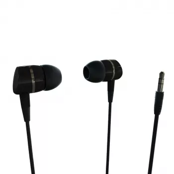 Vivanco VVEARSOLIDSOUNDK auriculares in-ear con micrófono, jack de 3,5 mm, sonido equilibrado con graves potentes, negro