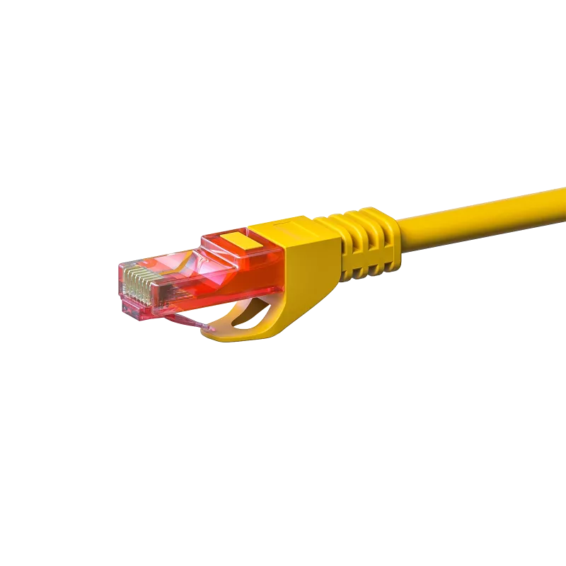 DSIT CAT6 U/UTP cable patch Ethernet, 0,25 m, amarillo, 100% cobre, RJ45, 10 Gbit/s, 250 MHz