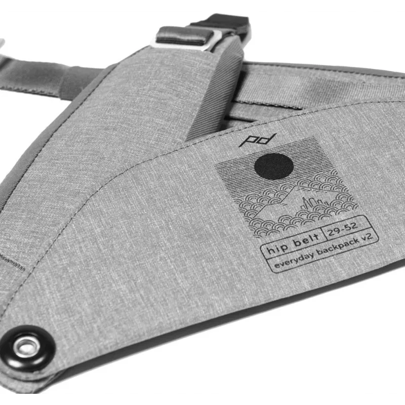 Cinturón de cadera Peak Design Everyday Hip Belt v2, 29-52 in, Ash (BEDHB-52-AS-2)