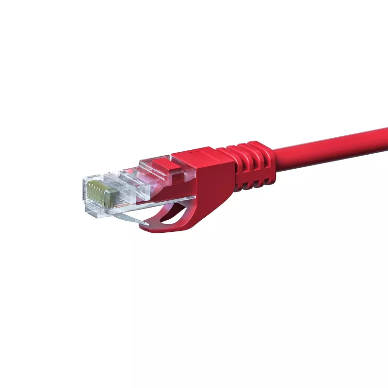 Cable patch Ethernet DSIT CAT5e U/UTP, 1,5 m, Rojo, CCA, RJ45, Gigabit