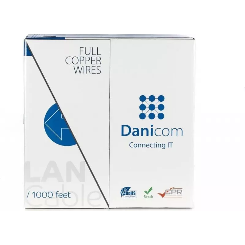 Cable de red DSIT DANICOM CAT6 UTP 305m PVC (Fca) de cobre macizo