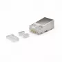Conector de red DSIT SFTP RJ45 CAT6a para cables flexibles - pack de 10