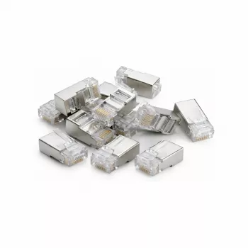 Conector de red DSIT SFTP RJ45 CAT6a para cables flexibles - pack de 10