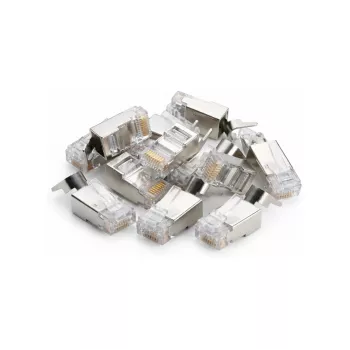 Conector de red DSIT SFTP RJ45 CAT6a para conductor trenzado (conductor macizo) - 10 uds.