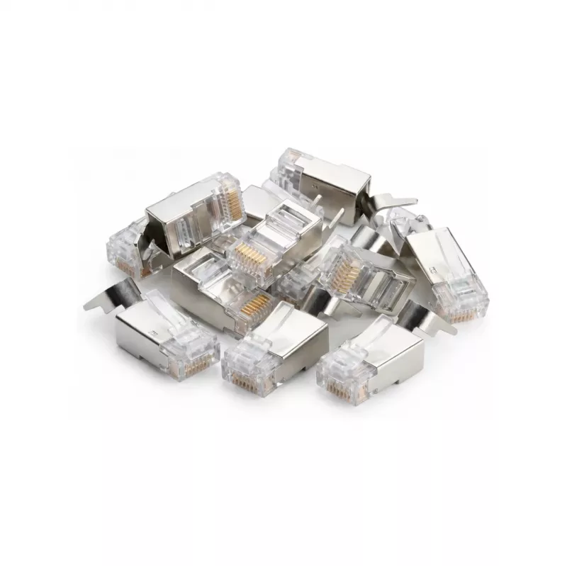 Conector de red DSIT SFTP RJ45 CAT6a para conductor trenzado (conductor macizo) - 10 uds.