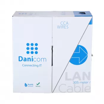 Cable de red DSIT CAT6 U/UTP 24/7 flexible 305m gris CCA