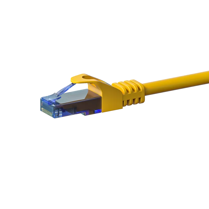 Cable de instalación UTP Cat6a DSIT, 100% cobre, amarillo, 0,25 m, DC-U6A7-002
