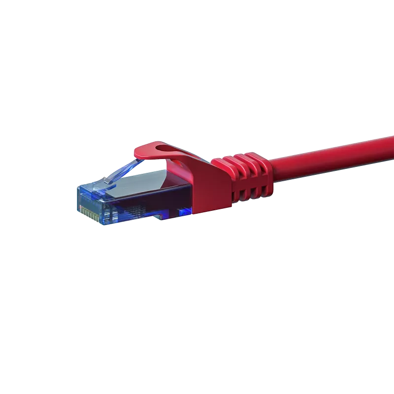 Cable de red CAT6a DSIT 100% cobre - U/UTP - 0,50 metros - rojo (DC-U6A5-005)