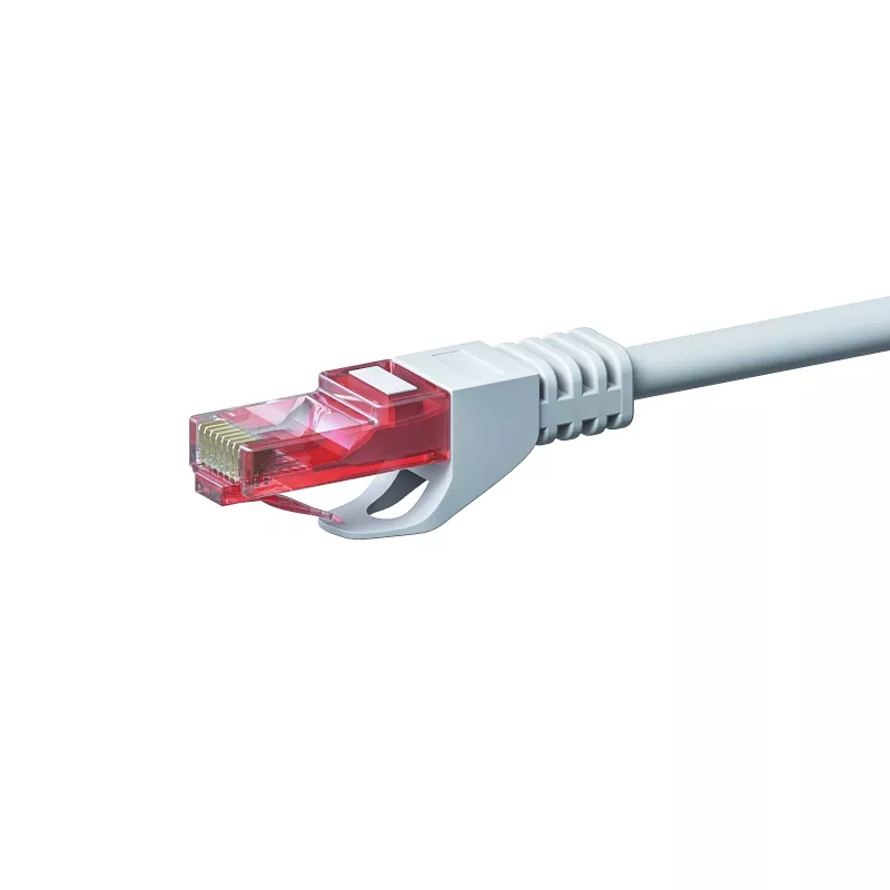 Cable de red Gigabit Ethernet U/UTP CAT6 DSIT, 0,15 m, blanco, 100% cobre, RJ45, 250 MHz, funda de PVC