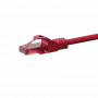 Cable de red U/UTP CAT6 DSIT, 0,15 m, rojo, 100% cobre, RJ45, 10 Gbit/s, 250 MHz, funda de PVC