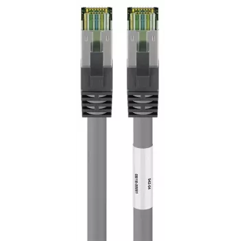 Cable de red DSIT CAT 8 S/FTP PiMF RJ45, 5 m, gris – 40 Gbit/s, 2000 MHz, contactos dorados