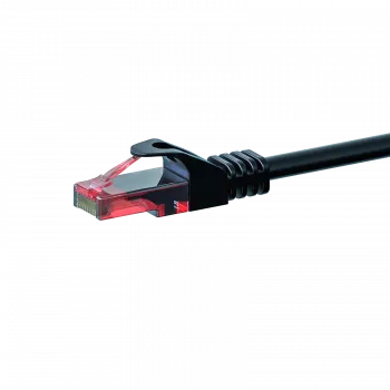 Cable de red U/UTP CAT6 DSIT, 0,15 m, negro, 100% cobre (DC-60-001)