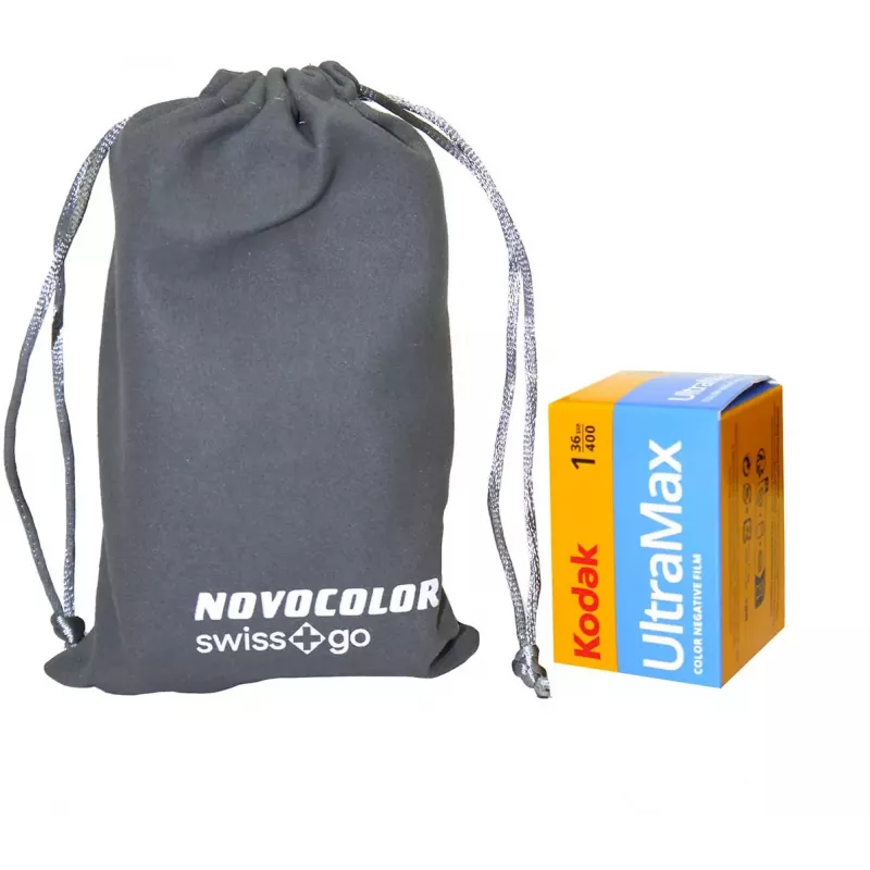 Swiss+Go Novocolor pack de cámara analógica 35mm con flash, rosa (SWI401611)