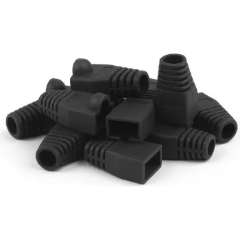 DSIT DANICOM funda antipellizcos RJ45 negra, pack de 10 (DC-RJ45-BOOT-BLACK-10PCE)