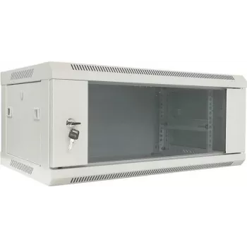 DSIT DS6404W Armario de servidor de pared 4U con puerta de cristal, 600 x 450 x 280 mm, blanco