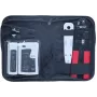 DSIT set de 9 herramientas de instalación y reparación de redes con crimpadora RJ45, comprobador de cables, herramienta de inserción y estuche con cremallera (DC-TOOLSET)