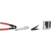 DSIT set de 9 herramientas de instalación y reparación de redes con crimpadora RJ45, comprobador de cables, herramienta de inserción y estuche con cremallera (DC-TOOLSET)