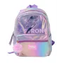Holo Wow Mochila escolar holográfica para niñas con pompón y correas ajustables WOW00048