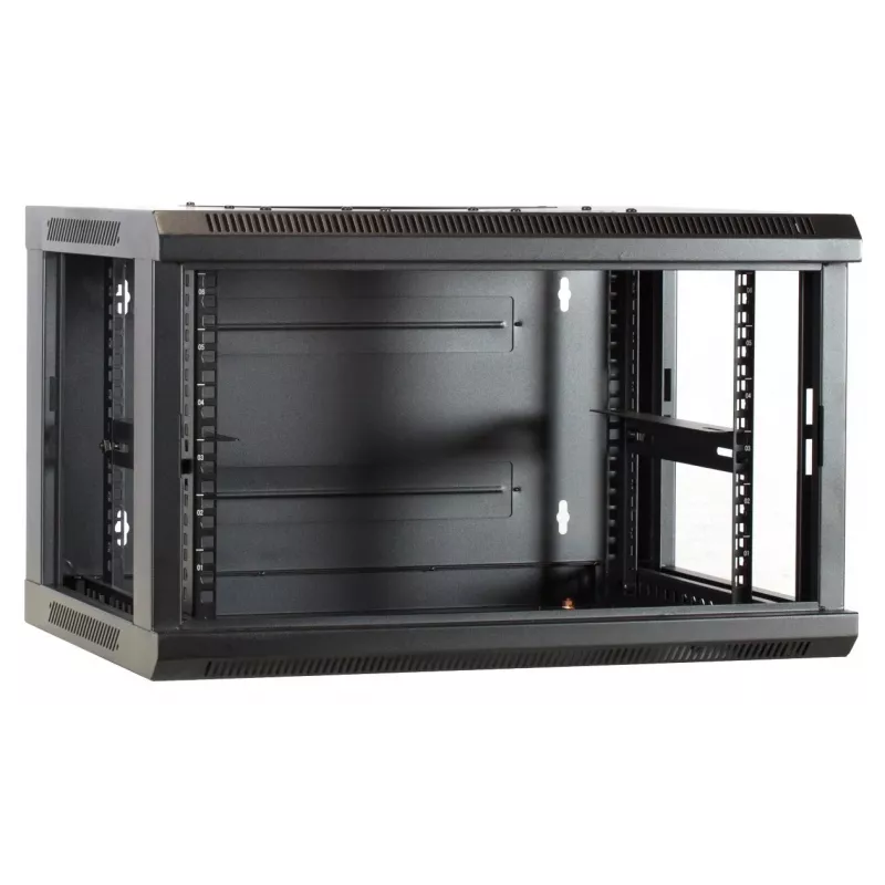 DSIT DS6404-F caja de servidores de pared 4U con puerta de cristal, sin montar, 600 x 450 mm