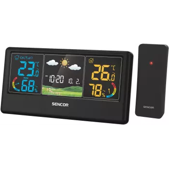 Sencor SWS 4100 B estación meteorológica inalámbrica con LCD en color y sensor exterior