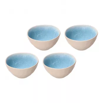 ROSE&TULIPANI Concerto Fuse Azzurro set con 4 cuencos medianos 15 cm