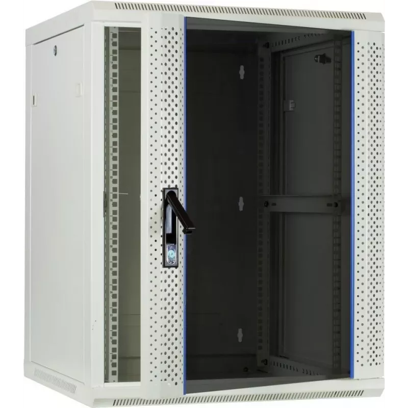 DSIT armario rack de servidor de pared 15U con puerta de cristal, blanco, 600x600x770 mm