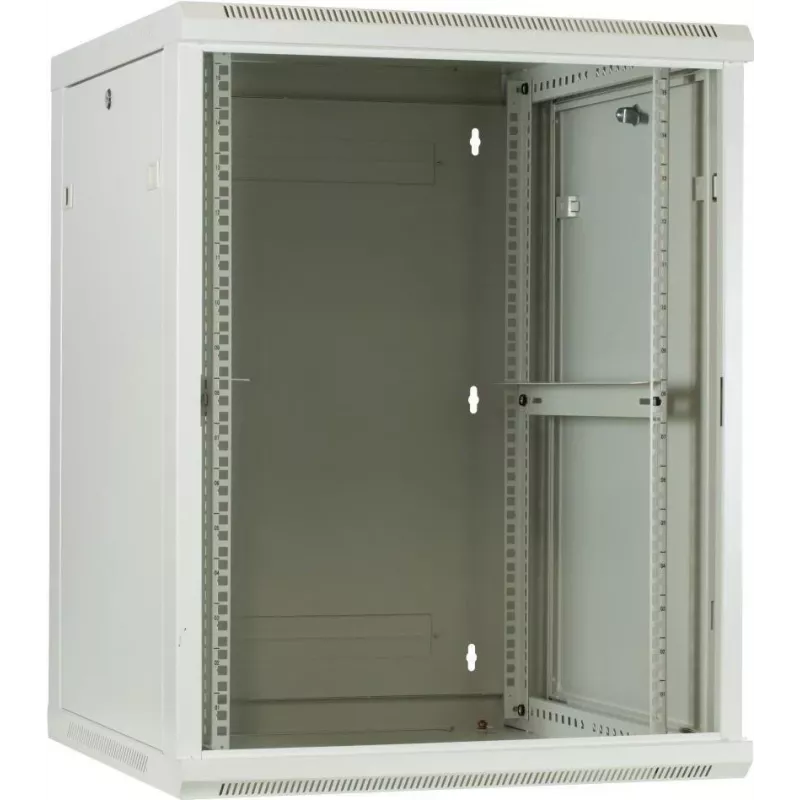 DSIT armario rack de servidor de pared 15U con puerta de cristal, blanco, 600x600x770 mm