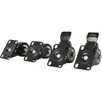 DSIT DS-Wielrem ruedas para armarios de servidor, 4 piezas, 2 giratorias y 2 con freno