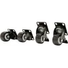 DSIT DS-Wielrem ruedas para armarios de servidor, 4 piezas, 2 giratorias y 2 con freno