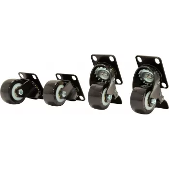 DSIT DS-Wielrem ruedas para armarios de servidor, 4 piezas, 2 giratorias y 2 con freno
