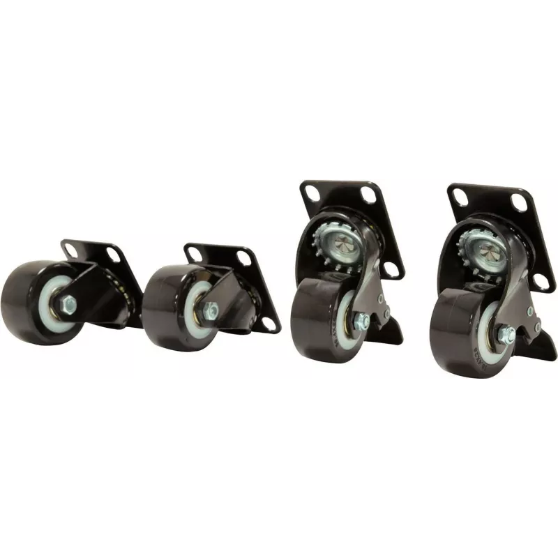 DSIT DS-Wielrem ruedas para armarios de servidor, 4 piezas, 2 giratorias y 2 con freno