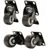 DSIT DS-Wielrem ruedas para armarios de servidor, 4 piezas, 2 giratorias y 2 con freno