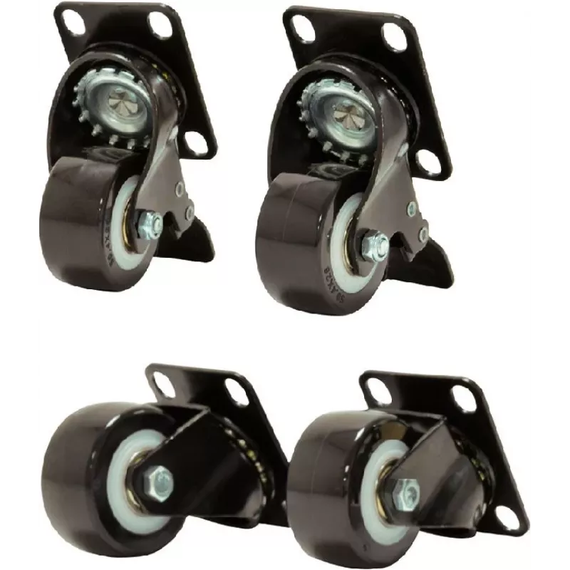 DSIT DS-Wielrem ruedas para armarios de servidor, 4 piezas, 2 giratorias y 2 con freno