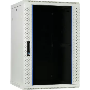 DSIT armario de servidor de pared 18U con puerta de cristal, 600x600x900 mm, blanco