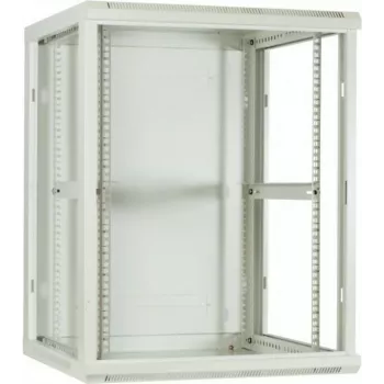 DSIT armario de servidor de pared 18U con puerta de cristal, 600x600x900 mm, blanco
