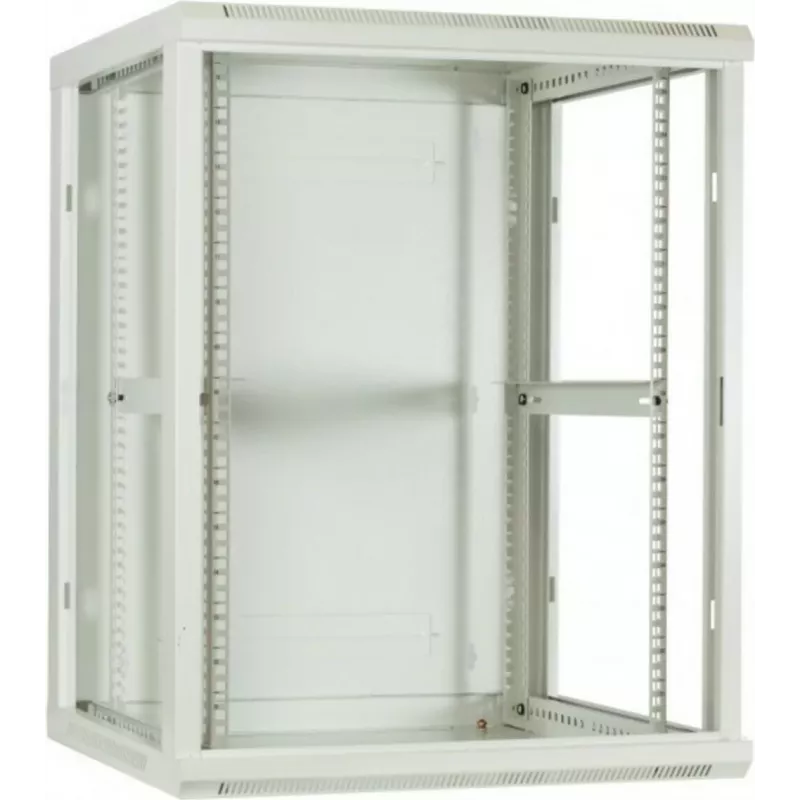 DSIT armario de servidor de pared 18U con puerta de cristal, 600x600x900 mm, blanco