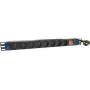 DSIT DS-8PDU-PE PDU para rack 19 inch, 8 tomas Schuko, 16A, cable de 2m, negro